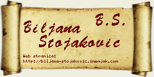 Biljana Stojaković vizit kartica